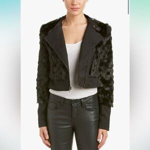 BCBGMAXAZRIA Breton | Black Faux Fur Coat | Size XS | Fantastic Condition